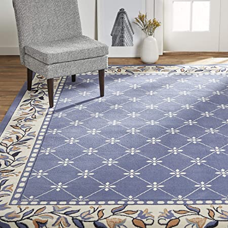 Home Dynamix Lyndhurst Sheraton Area Rug, 7'8"x10'7" Rectangle, Navy Blue