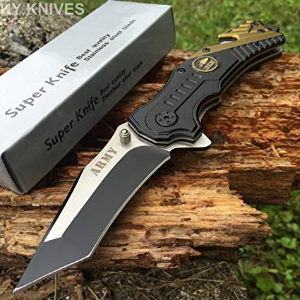 Snake Eye Tactical Rescue Style Assisted Opening Knife Clip Outdoors Camping Hunting Fishing