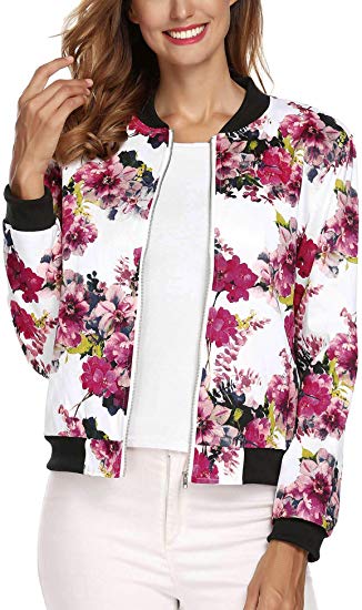 ACEVOG Women's Faux Leather Jacket Short Coat Outwear Asymmetric Zip Front Closure with Pockets