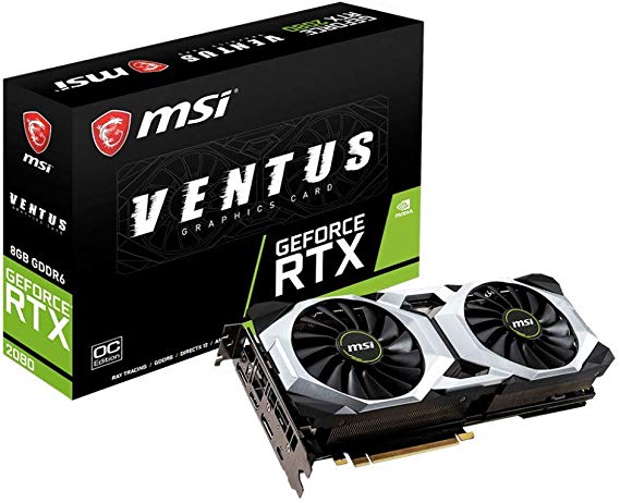 MSI RTX 2080 TI Ventus 11G OC Gaming GeForce 352-Bit HDMI/DP/USB Ray Tracing Turing Architecture Graphics Card