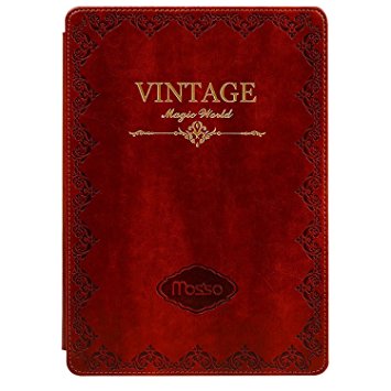 Mosiso Classic Retro Book Style Smart Cover for New iPad Mini 4 Released on 2015, Brown