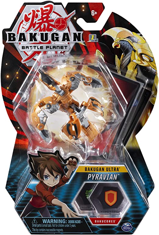 Bakugan Ultra, Pyravian, 3-inch Collectible Action Figure and Trading Card, for Ages 6 and Up