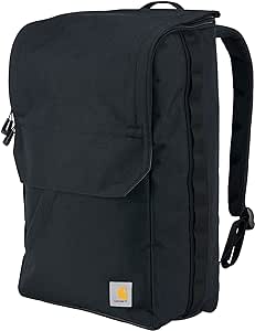 Carhartt 21L Top-Load Backpack, Water Resistant Coated Canvas Base with Laptop Sleave, Black, One Size