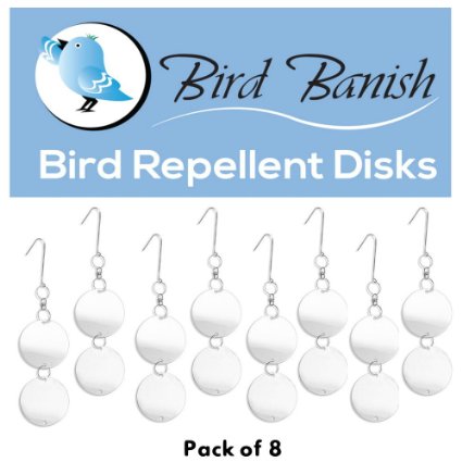 Bird Repellent Reflective Disc.Pest Control Deterrnet Diverter.Secure Your Garden/Crop/Plants/Flowers/Yard From Crows, Pigeons.Decorative Disk. Better Than Spikes,Tape,Decoy,or Net.Keep Birds Away.