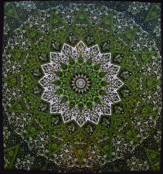 Popular Psychedelic Mandala Hippie Tapestry Indian Wall Hanging Bedspread 84x90 Inches (215x230cms)