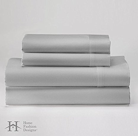 Hotel Luxury Felicity Collection - 1800 Series Egyptian Quality - Double Brushed Microfiber Sheet Set -Hypoallergenic - Wrinkle & Fade Resistant Bed Sheets. By Home Fashion Designs Brand. (Full, Grey)