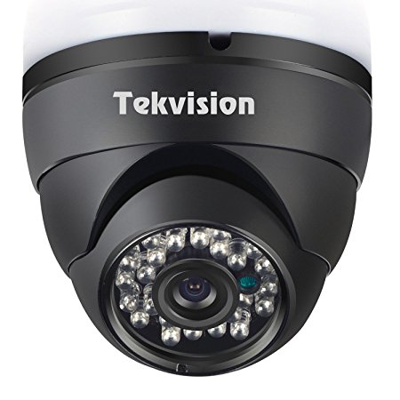 Tekvision 1000TVL 960H Security Surveillance Dome Camera NTSC CAM, Outdoor Indoor 24PCS IR Leds IR Cut Day Night Vision Waterproof Cameras for DVR or surveillance systems