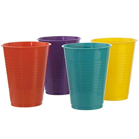 Plastic 18-ounce Tumblers | set of 24 in 4 Assorted Colors