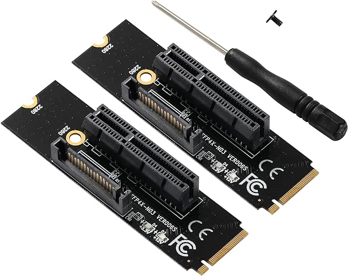 MZHOU M.2 to PCIe 4X Adapter - NGFF M.2 to PCI Express 4X, Compatible with Windows Vista/XP / 7/8 / 10 / Linux (2 Pack)