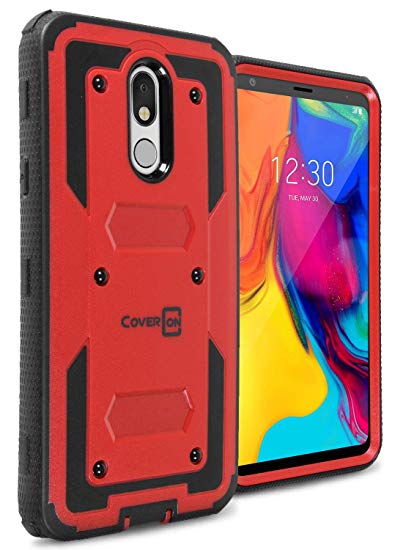 CoverON Heavy Duty Full Body Tank Series for LG Stylo 5 Case, Red