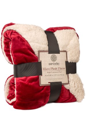 Super Soft Luxurious Sherpa Blanket Throw HIGHEST QUALITY AND SOFTEST THROW with Lifetime Guarantee by Genteele