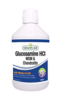 Natures Aid Glucosamine 1200mg, MSM 500mg & Chondroitin 400mg Liquid with Vitamin C, 500ml