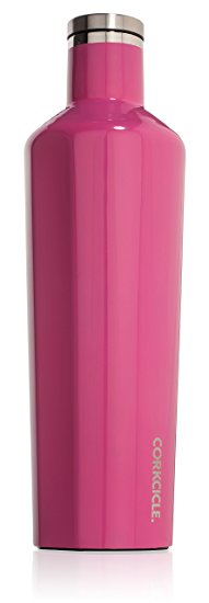 Corkcicle Canteen - Water Bottle and Thermos - Keeps Beverages Cold for Over 25, Hot for Over 12 Hours - Triple Insulated with Shatterproof Stainless Steel Construction - Pink - 25 oz.