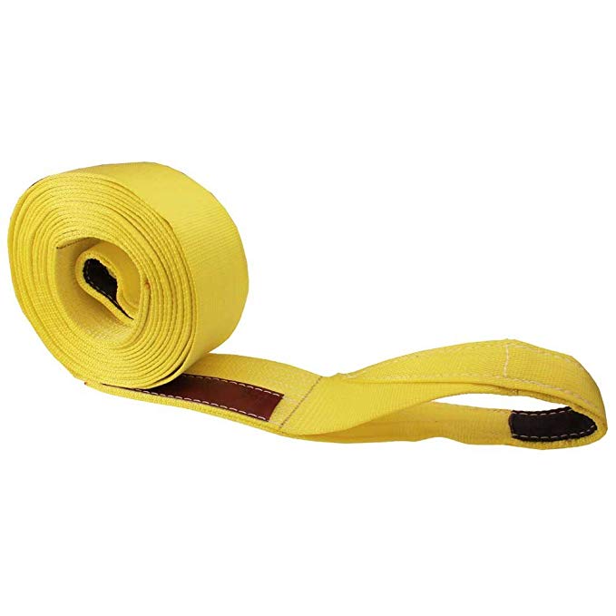 4" x 30' Nylon Recovery Strap / Tow Strap with Cordura Eyes, Made in USA