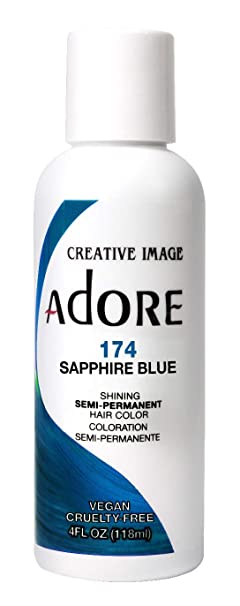 Adore Semi-Permanent Haircolor #174 Sapphire Blue 4 Ounce (118ml)