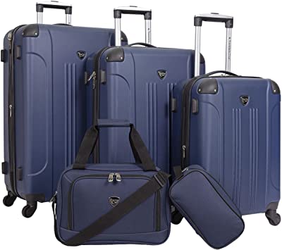 Travelers Club Sky  Luggage Set, Navy Blue, 5 Piece