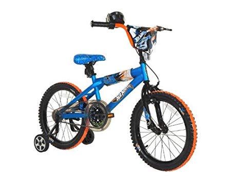 Dynacraft Boys Hot Wheels Bike, Blue/Orange/Black, 18-Inch