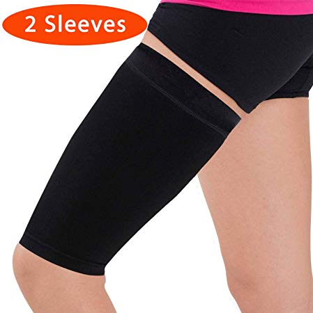 Thigh Compression Sleeve – Hamstring, Quadriceps, Groin Pull and Strains – Running, Basketball, Tennis, Soccer, Sports – Athletic Thigh Support (Single)