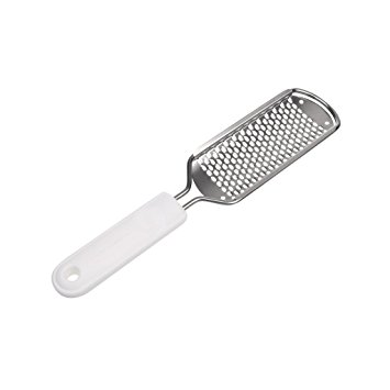 MonkeyJack Stainless Steel Foot Rasp Callus Callous Rasp Replacable Head Dry Hard Dead Skin Corn Remover Shaver Exfoliating Pedicure Tool Smooth Smoother Foot Care - White