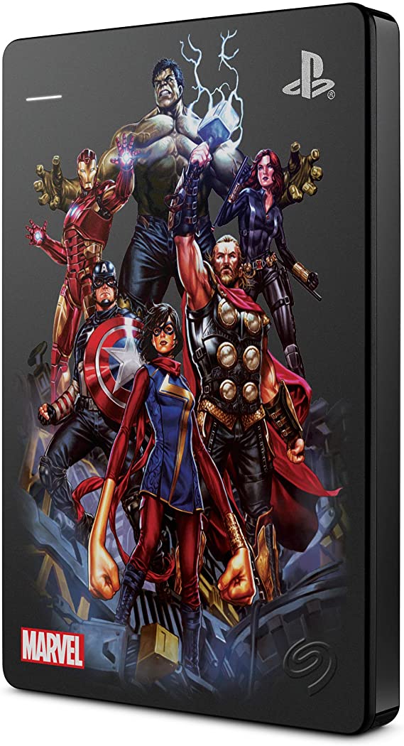 Seagate Game Drive for PS4, Marvel's Avengers Team, 2 TB - External Hard Drive, USB 3.0, compatible with PS4 and PS5 (STGD2000203)