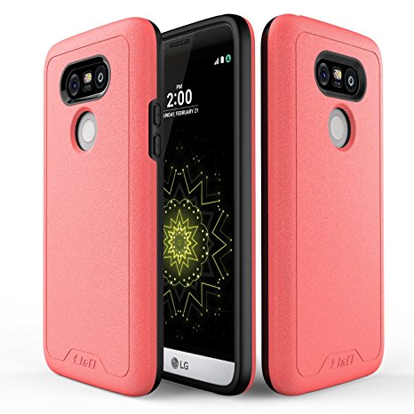 LG G5 Case, J&D [Slim Guard] [Heavy Duty] [Dual Layer] Hybrid Shock Proof Fully Protective Case for LG G5 - Coral