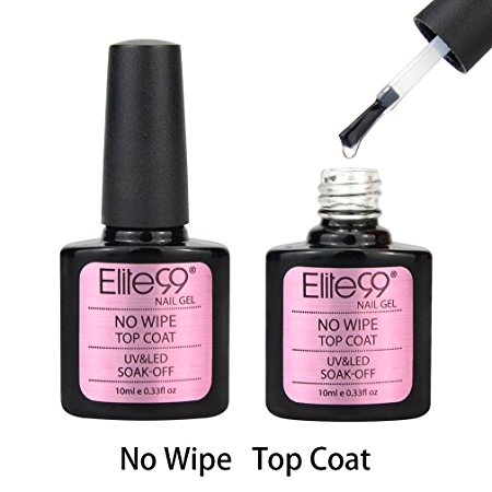 Elite99 Gel Nail Polish No Wipe Top Coat Soak off UV LED Drying Long Lasting Shiny Nail Varnish 10ML