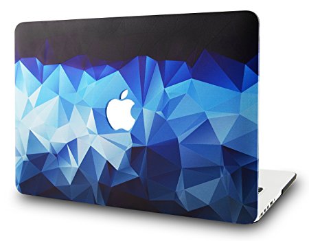 KEC MacBook Pro 13 Case 2017 & 2016 Plastic Hard Shell Cover A1706 / A1708 with/without Touch Bar (Blue Diamond)