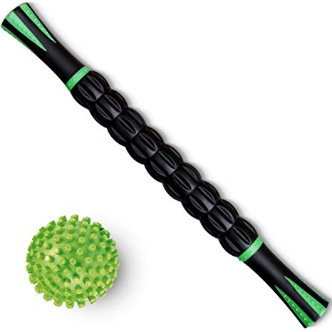 Massage Stick Muscle Roller - Body Massage Stick Back Roller Massage Bar Leg Roller for Muscles Neck Massager Pressure Point - Relief Cramping and Tightness