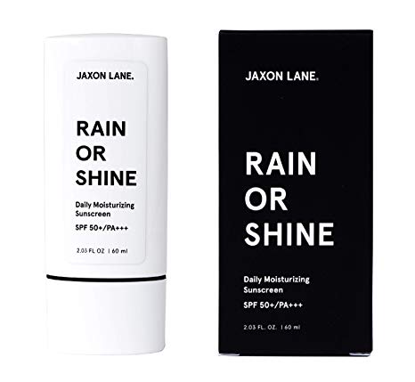 JAXON LANE RAIN OR SHINE Moisturizing Face Sunscreen | SPF 50 | UVA & UVB | 2.03 oz | Enriched with Vitamin E, Hyaluronic Acid, Green Tea, Licorice Root & Ginseng Extract