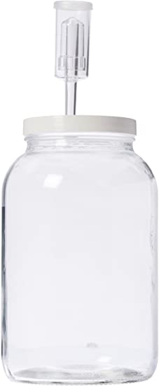 Home Brew Ohio One Gallon Wide Mouth Jar with Lid and Econolock (Set of 2)