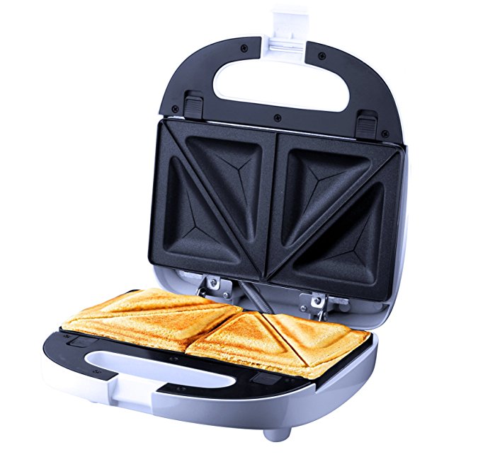 ZZ S6141 Removable Sandwich Maker with Non-Stick Plates, White