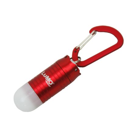 Nebo 6095 RED LUMO 25 Lumen Keychain Clip Light with Carabiner Clip Red