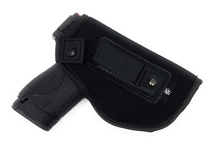 IWB Gun Holster by PH - Concealed Carry Soft Material | Soft Interior | Fits M&P Shield 9mm.40.45 Auto/Glock 26 27 29 30 33 42 43/Ruger LC9, LC380 | Taurus Slim, PT111 | Springfield XD Series