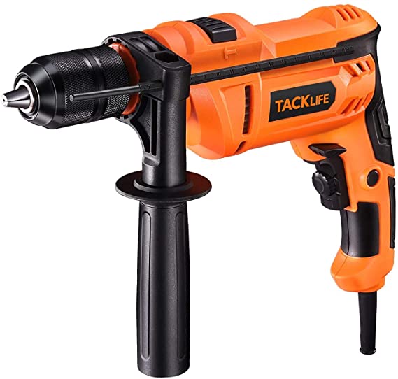 Hammer Drill TACKLIFE 7.5Amp Corded Drill with 3000RPM Variable Speed 1/2 Inch Keyless Chuck Hammer & Drill 2 Mode in 1 for Brick Steel Wood - PID05A