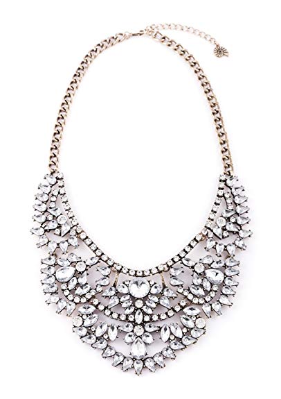 Happiness Boutique Vintage Statement Necklace | XXL Oversized Wedding Necklace in Gold Nickel and Lead Free