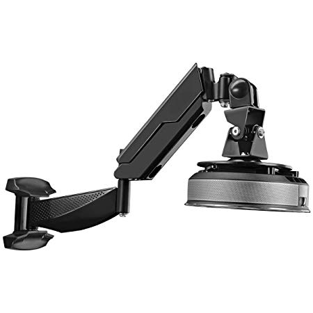Suptek Black Universal Gas Spring Arm Projector Wall Mount Bracket Fully Adjustable Fits LCD/DLP Projector up to 20lbs(WM4021PR)