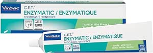 Virbac C.E.T. Enzymatic Toothpaste Eliminates Bad Breath by Removing Plaque and Tartar Buildup Best Pet Dental Care Toothpaste Vanilla Mint Flavor 2.5 Oz Tube