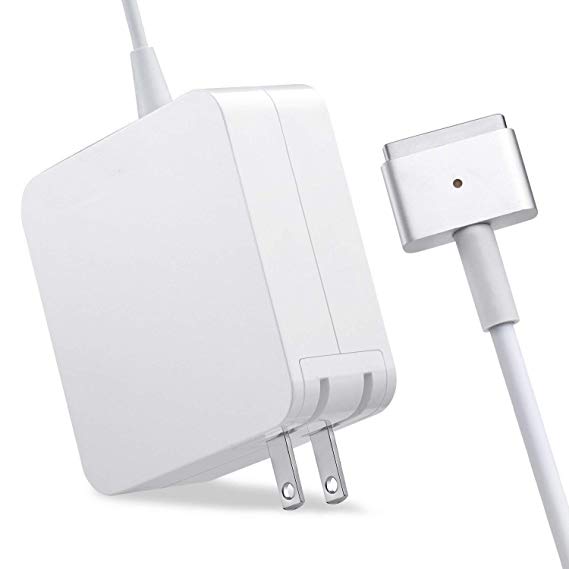 PythonCords.com Compatible for MacBook Pro Charger,60W MagSafe 2 Magnetic T-Tip Power Adapter, Compatible for Apple MacBook Pro 13-inch Retina Display-After Late 2012 (Gray)