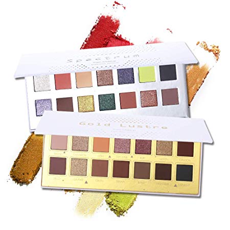 28 Color Makeup Eyeshadow Palette Set, Professional Colorful Eyeshadow Pallet Long Lasting Waterproof Warm Natural Shimmer Matte Eye Shadow Cosmetic Kit