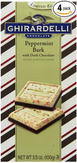 Ghirardelli Peppermint Bark Dark Chocolate Bar, 3.5 oz., 4 Count
