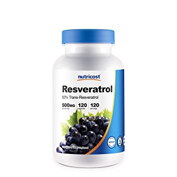 Nutricost Resveratrol 500mg; 120 Capsules - 50% Trans-Resveratrol