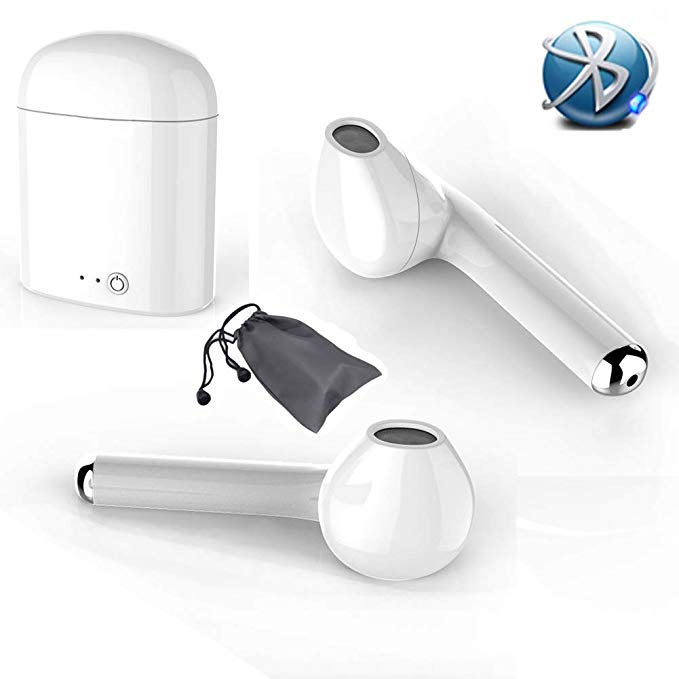 Bluetooth Headset, Mini Noise Reduction Wireless Headset Bluetooth Earphones can Maintain a Comfortable Touch, ensuring That The Ear is Comfortable and Extremely Lightweight.(Travel Carrying case)