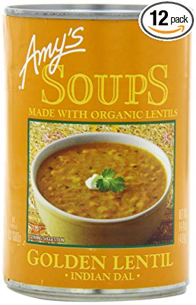 Amy's Organic Soups, Golden Lentil, 14.4 Ounce (Pack of 12)