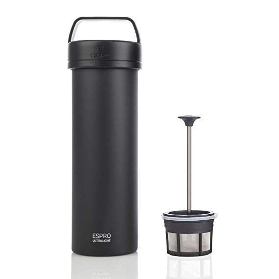 Espro 5116C-18BK Ultralight Coffee Press, Vacuum Insulated, Stainless Steel, 16 oz (Matte Black), Meteorite