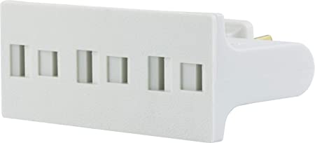GE 3-Outlet Extender Wall Hugger Plug Swivel, Polarized Power Tap, Convert 1 into 3 Outlets, 125V/15A, UL Listed, White, 54185