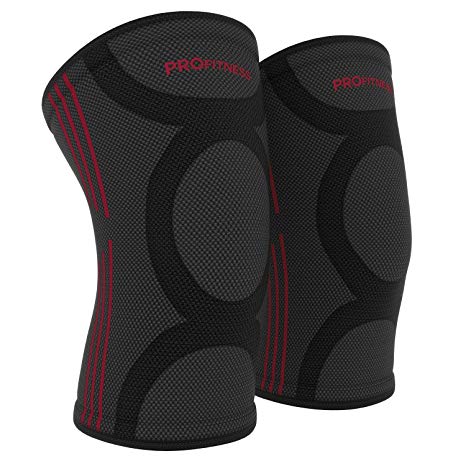 ProFitness Knee Sleeves (One Pair) Knee Support for Joint Pain & Arthritis Pain Relief – Effective Support for Running, Pain Management, Arthritis Pain, Post Surgery Recovery