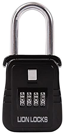 Lion Locks 1500 Key Storage Lock Box with Set Your Own Combination, Black