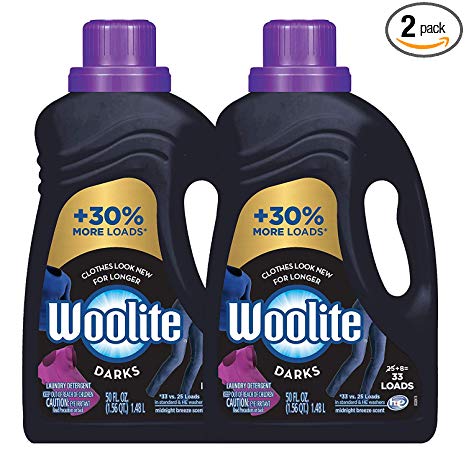 Woolite Dark Care Laundry Detergent, Midnight Breeze Scent, 50 oz/ 33 Loads (Pack of 2)