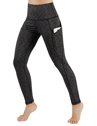 ODODOS High Waist Out Pocket Yoga Pants Tummy Control Workout Running 4 Way Stretch Yoga Leggings