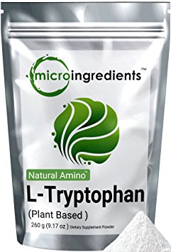 Micro Ingredients Plant-Based Pure L-Tryptophan Powder, 260 grams